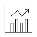 Bar chart Vector icon which can easily modify or edit Royalty Free Stock Photo