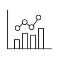 Bar chart Vector icon which can easily modify or edit Royalty Free Stock Photo