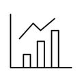 Bar chart Vector icon which can easily modify or edit Royalty Free Stock Photo