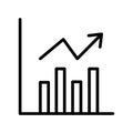 Bar chart Vector icon which can easily modify or edit Royalty Free Stock Photo