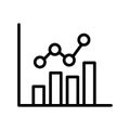 Bar chart Vector icon which can easily modify or edit Royalty Free Stock Photo