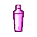 bar cocktail shaker game pixel art vector illustration