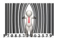 Bar code - 3d business man