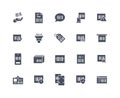 Bar code black icons set Royalty Free Stock Photo