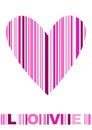 Bar code heart icon