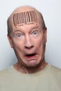 Bar code man Royalty Free Stock Photo