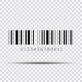 Realistic barcode icon. Royalty Free Stock Photo