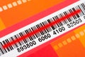 Bar code with red scanner laser