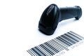 Bar code. Retail label barcode scan. Reader laser scanner for warehouse isolated on white background. Product code data
