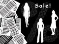Bar-code, sale, silhouette Royalty Free Stock Photo