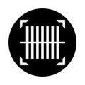 Bar code scan for icon isolated on white, qr code scan digital symbol, identification data code for button scan symbol, coding bar Royalty Free Stock Photo