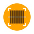 Bar code scan for icon isolated on white, qr code scan digital symbol, identification data code for button scan symbol, coding bar Royalty Free Stock Photo