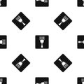 Bar code scanner pattern seamless black Royalty Free Stock Photo