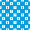 Bar code scanner pattern seamless blue Royalty Free Stock Photo