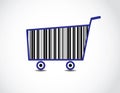 Bar code Shopping Cart Illustration Royalty Free Stock Photo