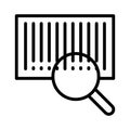 Bar code thin line vector icon Royalty Free Stock Photo