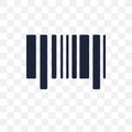 Bar code transparent icon. Bar code symbol design from Delivery