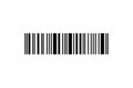 Bar code vector icon. Simple Dark Bar Code isolated on white background