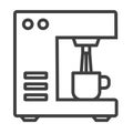 Bar coffee machine icon. Outline bar coffee machine vector icon for web design. Royalty Free Stock Photo