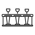 Bar counter drink icon outline vector. Table pub