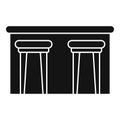 Bar counter drink icon simple vector. Table pub