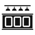 Bar counter interior icon simple vector. Cafe table