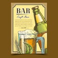 Bar Craft Beer Alcohol Beverage Banner Vector Royalty Free Stock Photo