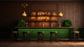 The Bar Dresses in Green Luck Tonight Royalty Free Stock Photo