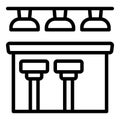 Bar furniture icon outline vector. Cafe stool