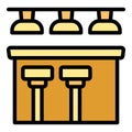 Bar furniture icon vector flat