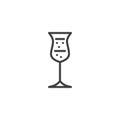 Bar glassware line icon