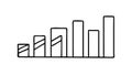 Bar Graph Data Analysis Icon for Statistics and Reporting, vector design Generative AI Royalty Free Stock Photo