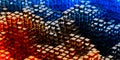 Bar graph of glass cubes with different heights background, abstract modern data visualisation, science, research or business