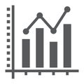 Bar Graph glyph icon, growth and chart