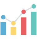 bar graph, growth chart, Isolated Vector icons that can be easily modified or edit