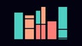 A bar graph icon representing the comparison of data across different variables created with Generative AI