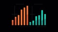 A bar graph icon representing the comparison of data across different variables created with Generative AI