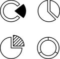 Bar graph line icons set. Graph, Line, Bar, Chart, Diagram, Report, Statistics. Business graphs and charts icons.