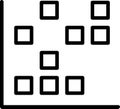 Bar graph line icons set. Graph, Line, Bar, Chart, Diagram, Report, Statistics. Business graphs and charts icons.