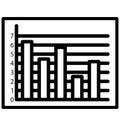 Bar Graph Line Isolated Vector Icon That can be easily modified or edit Royalty Free Stock Photo