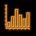 bar graph neon glow icon illustration