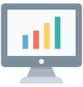 Bar graph Vector Icon Isolated Vector icon which can easily modify or edit Royalty Free Stock Photo