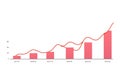 Bar Graph Showing Exponential Growth Trend Royalty Free Stock Photo