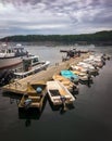 Bar harbor fishing dinghies Royalty Free Stock Photo