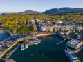 Bar Harbor historic town center, Maine, USA Royalty Free Stock Photo