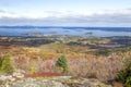 Bar Harbor and the Islands of Frenchman Bay in Autumn Royalty Free Stock Photo