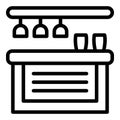 Bar icon outline vector. Modern cafe