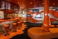 Bar interior on cruise liner Splendida. Liquid discotheque. Royalty Free Stock Photo