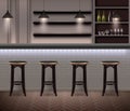 Bar Interior Realistic Background