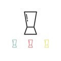 Bar jigger line icon, vector illustration Royalty Free Stock Photo